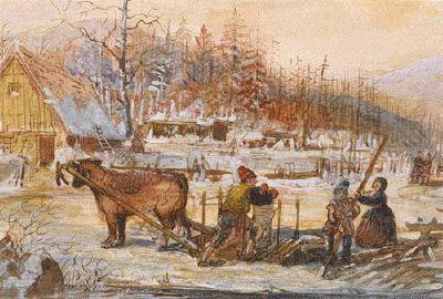 Cornelius Krieghoff A Winter Scene